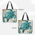 thumbnail image 2 of Hirioo Watercolor Sea Turtle for Tote Bag for Women, Quilted Shoulder Bag with Zipper, Large Capacity Handbags for Casual, Travel, Work, 2 of 7
