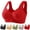 Red, variant on Purple Push Up Bras for Women Lace Front Button Shaping Cup Adjustable Shoulder Strap Large Size Bra