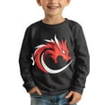 thumbnail image 3 of Psesaysky Blue Red Dragon Girls Long Sleeve Shirts 2 Pack Casual Lightweight Layering Tops 9-10 Years Slim Fit Crewneck Casual Undershirts, 3 of 6