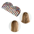 thumbnail image 5 of Unique Bargains 1 Pc M-shaped Marble Wide Tooth Comb Colorful Acetate Sheet, 5 of 5