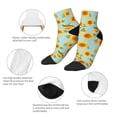 thumbnail image 5 of Fuzoiu White Polka Dot Sunflower A Print Adult Socks, Crew Moisture-wicking Socks, Unisex Cushion Crew Socks,Casual Sports Ankle Socks, 5 of 7