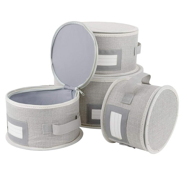 Feltectors China Dinnerware Storage Containers,Hard Shell 4 Piece