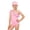 1Pink76, variant on XAOFW Girl's One-Piece Swimsuits Solid Color Sleeveless Ruffled Neck Asymmetrical Swimwear With Matching Swim Cap Tropical Swimming Surfing Soft Breathable Beachwear