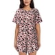 thumbnail image 1 of Fotbe Cow Animal Skin Conjunto de Pijama Estampado para Mujer, 2 Piezas, Ropa de Dormir con Camiseta de Manga Corta y Shorts Suaves-Large, 1 of 6