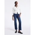 thumbnail image 2 of Free Assembly Women's and Women's Plus Cropped Cable Cardigan Sweater, Midweight, Sizes XS-4X, 2 of 4