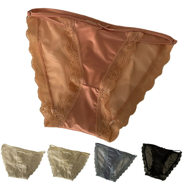 nsendm Female Underpants Adult Boxers for Women Underwear Custom Letter  Logo Low Waist Striped Tangas No Show Bikini plus Size Panties for  Women(Pink