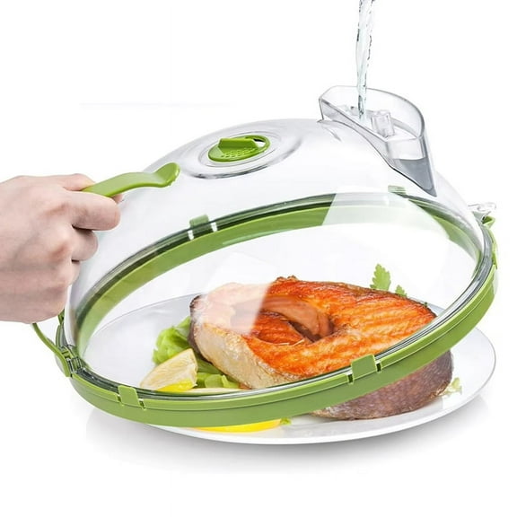 Microwave Splatter Cover with Steam Vent and Handle,10 Inch Clear Plate Cover, Essential Kitchen Gadgets for Food Safety