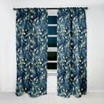 thumbnail image 3 of Designart "Zen Tranquility With Chrysanthemum In White And Blue II" Floral Blackout Curtain Panels, 3 of 4