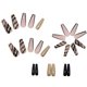 thumbnail image 2 of 24 uñas postizas negras, uñas postizas largas de ataúd, puntas de uñas postizas en remolino desnudo, uñas acrílicas de cobertura completa para mujeres y niñas, 2 of 5
