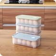 thumbnail image 4 of Contenedor de huevos para refrigerador, 10 huevos apilables con tapas, organizador de plástico para el refrigerador, contenedores transparentes para la organización del refrigerador, 4 of 5