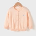thumbnail image 6 of DJDLJWCJ Toddler Girls Cardigan Sweater Long Sleeve Knit School Uniform Sweater Loose Fit Button Down Cardigan Outerwear Pink Size 4T, 6 of 10