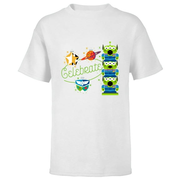 Disney and Pixar’s Toy Story Aliens Celebrate Holiday - Short Sleeve T-Shirt for Kids – Customized-White
