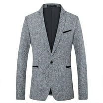 SWSMCLT Men's Business Casual Suit Jacket Cozy Casual Blazer Jacket Sport Coat Slim Fit Business Work Grey 44