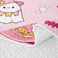 thumbnail image 5 of Homewish Kawaii Coquette Ghost Quilt Full for Girls, Witch Hat Spider Web Candy Boo Full Bedspread Sets, 3-Piece, 5 of 7