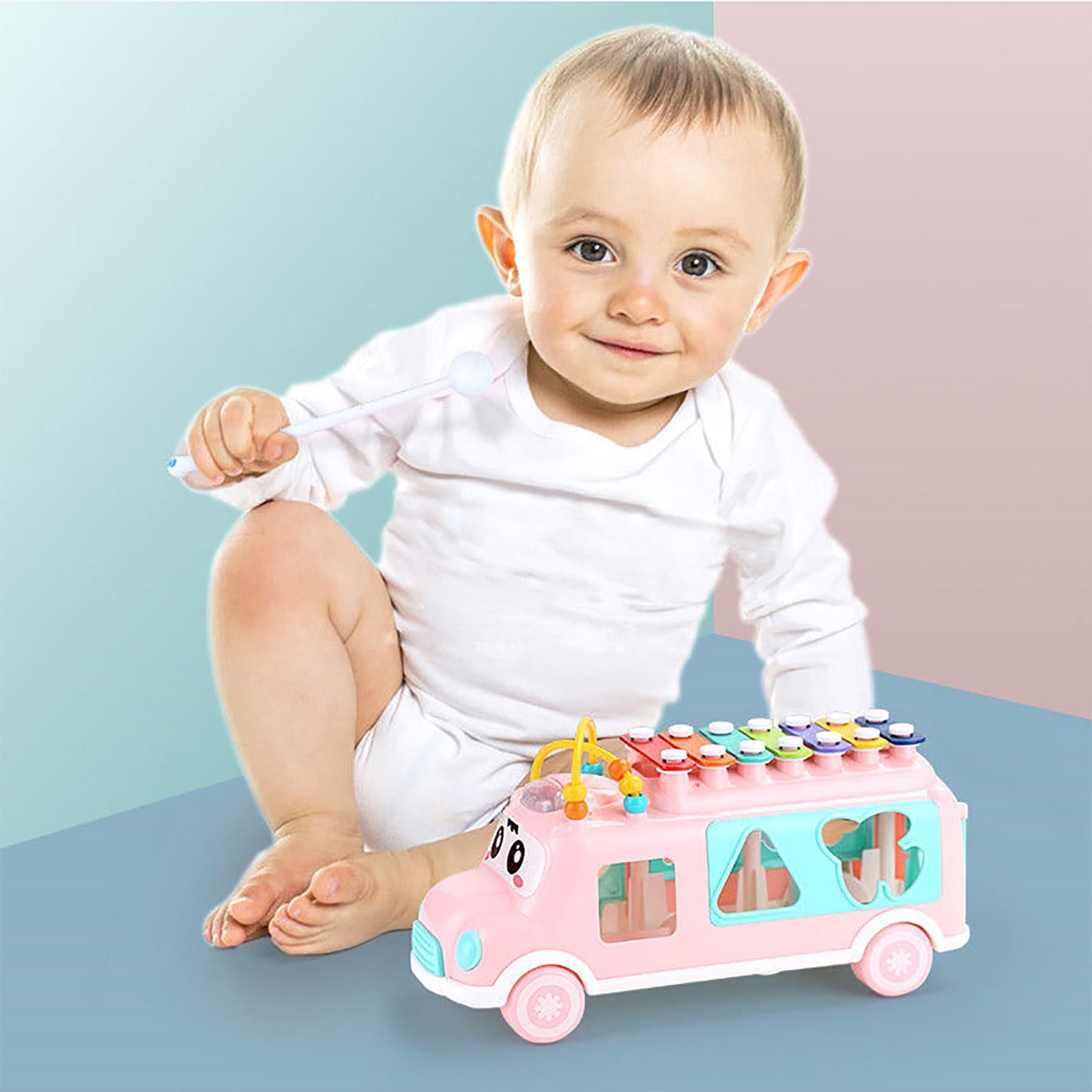 QIPOPIQ Clearance Early Development Toys Bus Toys, Toddler Music