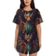 thumbnail image 1 of Fotbe Whimsical Dragon Color Cool Conjunto de Pijama Estampado para Mujer, 2 Piezas, Ropa de Dormir con Camiseta de Manga Corta y Shorts Suaves-X-Large, 1 of 6