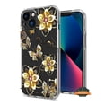 thumbnail image 5 of Xpression Phone Case For Motorola Moto G 5G 2025 Hybrid Clear Frame with Trendy Pattern Design, Shockproof Hard Back & TPU Rubber Cover, Gold Flowers, 5 of 11