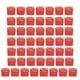 thumbnail image 1 of Caja cuadrada para dulces de boda, 50 Uds., con cinta dorada, innovadora caja de cartón para fiestas, aniversarios, plumas de oro rojo, 1 of 14