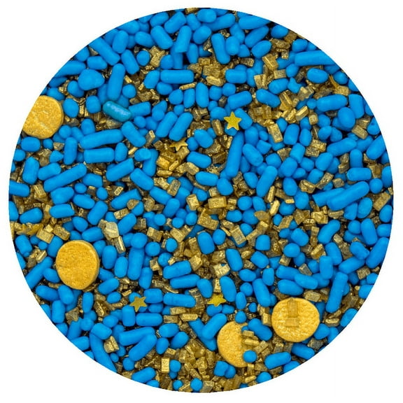 Sprinkle Deco® Turquoise Gold Edible Decoration Confetti Sprinkles Cake Cookie Cupcake IceCream Donut Quins