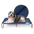 thumbnail image 1 of Cama Elevada para Perro con Malla Transpirable, Catre de Mascotas Esquimal(Azul - Rojo,122x85x20 cm), 1 of 7