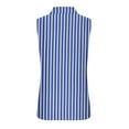 thumbnail image 6 of Staron Women's Casual Sleeveless Button Down Collar Tank Top Striped Blouse Basic Relaxed Loose Fit Vacation Beach Travel Shirt, Blue M, 6 of 7