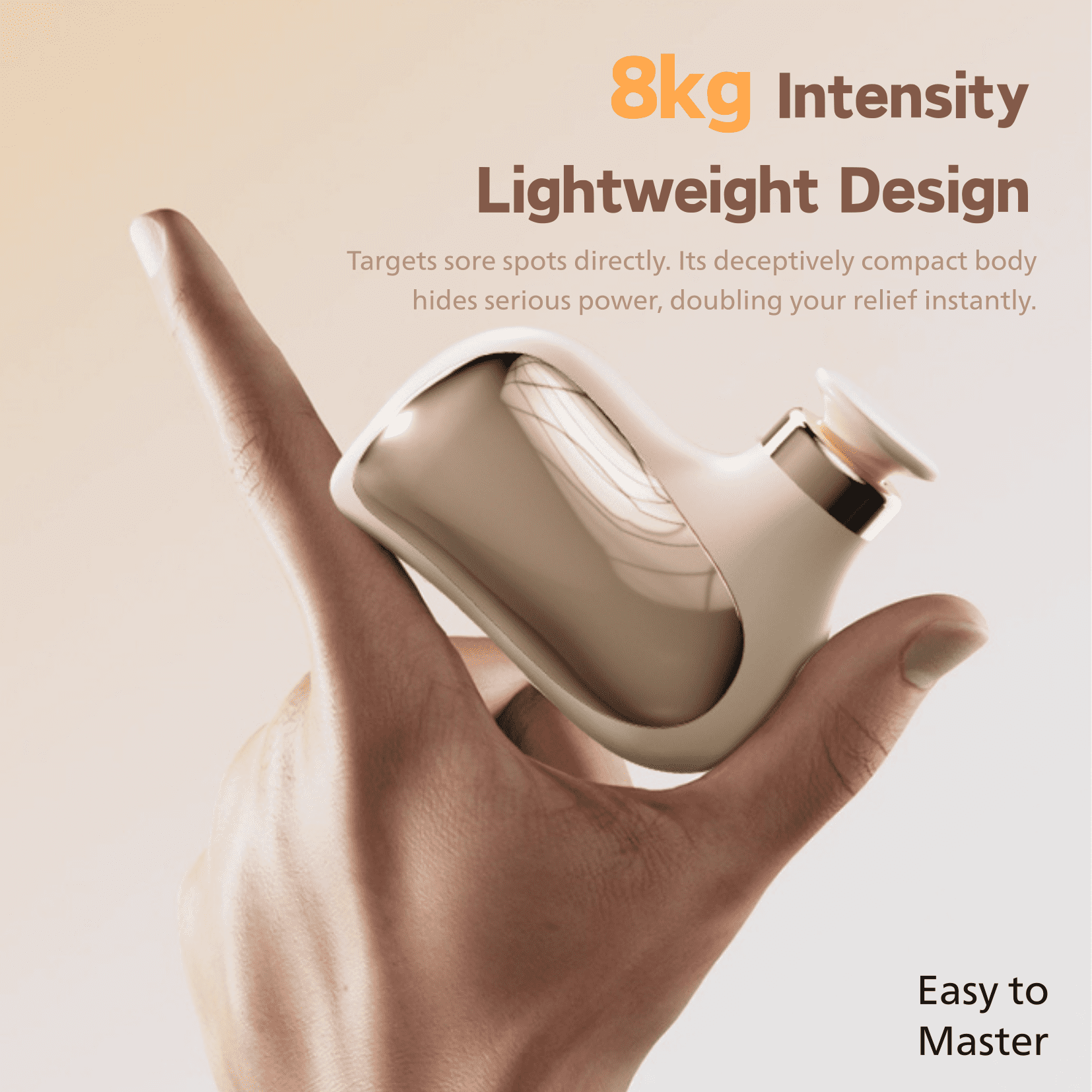 Mini Portable Deep Tissue Massage Gun with 4 Massage Heads, 8KG Strong Power & Quiet, Ideal for Office, Travel, Gym