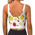 thumbnail image 3 of Naloa Strawberry and Lemon Sports Bras for Women, High Support Bra with Removable Pads, Comfortable - Small, 3 of 9