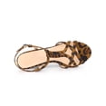 thumbnail image 4 of BLISSFUL STEP Women T Strap Slingback Platform Stiletto Heel Sandals Leopard 8, 4 of 8