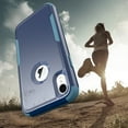 thumbnail image 4 of for iPhone XS/X Case, Hybrid Case Compatible with iPhone XS/X Case, Hybrid Heavy Duty Military Grade Full-Body Drop Shockproof Dustproof 3-Layers Rugged Protective Phone Cover, 
Navy + Green, 4 of 7