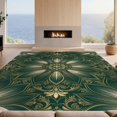 thumbnail image 2 of Design&I 3'x5' Ultra Soft Throw Mat, Round Symmetrical Circle Motif Intricate Framing Dining Table None Fluffy Washable Easy Care Indoor rug for Bedside Hallway, 2 of 7