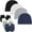 4 Pack Mixed Colors 2, variant on Zando Baby Hat Mittens Newborn Hats for Boys Baby Hats 0-6 Months Winter Beanie Caps 3 Pack 2 0-6 Months