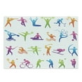 thumbnail image 1 of Sports Cutting Board, Sports with Stick Man Boxing Power Professional Players Wellbeing Theme, Decorative Tempered Glass Cutting and Serving Board, Large Size, Multicolor, by Ambesonne, 1 of 1