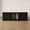Black, variant on CHIC HOUSE 95" Modular TV Stand for 100" TV, 3 Piece Entertainment Center with 2 Arched Cabinets & Acrylic Display Cabinet, Walnut