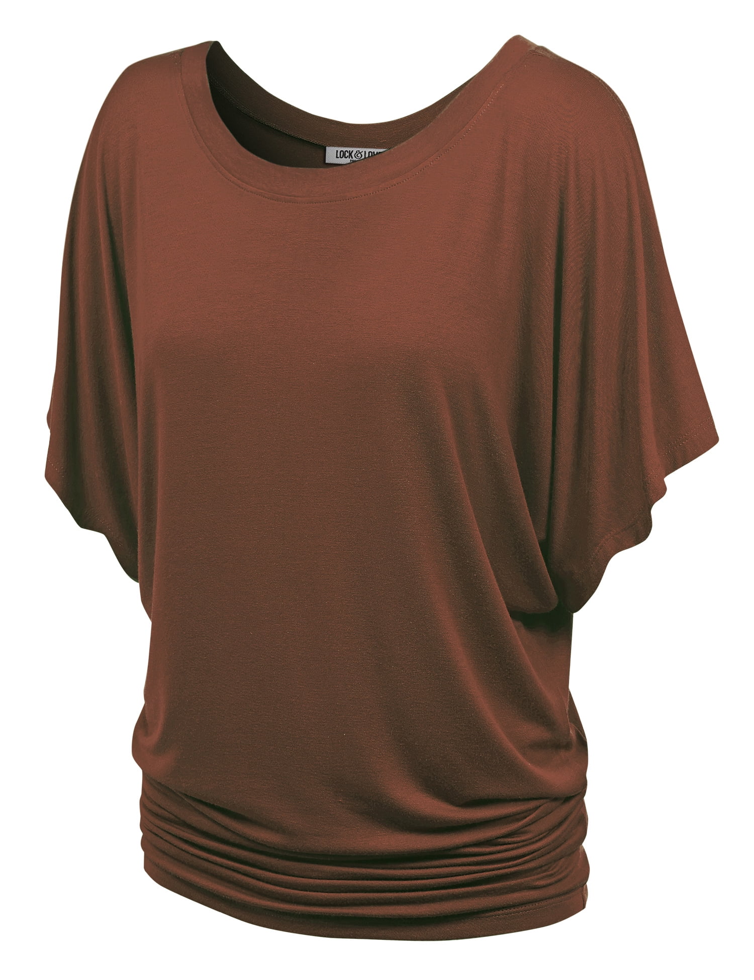 WT742 Women's Boat Neck Dolman Top – Lightweight & Comfy Casual Wear In Plus Sizes