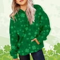 thumbnail image 2 of Mercatoo Teen Girls St 𝐏atricks Day Sweatshirts Spring Pullover Shamroc𝐤 Bow Print Long Sleeve Funny Sweaters Cute Irish Tops, 2 of 6