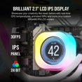thumbnail image 4 of CORSAIR Module d'Écran LCD iCUE Link AIO - Écran LCD IPS 2.1 - 24 LEDs RGB Adressables Individuellement - Installation Sans Outils - Blanc, 4 of 6