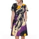 thumbnail image 1 of Disketp Astronaut Floating purple Space para Vestido de Manga Corta para Mujeres, Vestidos de Verano para Mujeres, Casual y Holgado para la Playa, 1 of 6