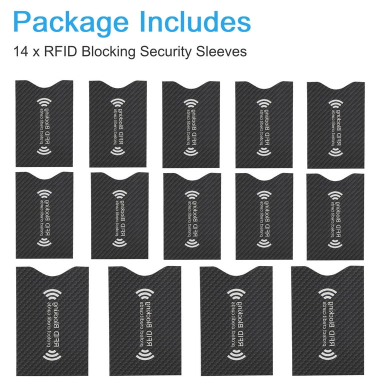 14pcs Rfid Blocking Sleeves, TSV Credit Card Protector, Identity Theft Protection Secure Sleeves with Slim Design 14pcs Rfid Blocking Sleeves, TSV Credit Card Protector, Identity Theft Protection Secure Sleeves with Slim Design