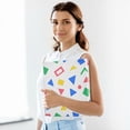 thumbnail image 6 of FORMRS 3 Ring Binder 1/2 inch with Pockets Set of 2 Clip Board 200 Sheets Capacity, Blue Retro Triangles, 6 of 8