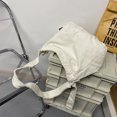 thumbnail image 5 of Bolsa De Hombro Bolso Bolsos de hombro de lona de gran capacidad, bolso de viaje suave para mujeres y hombres (blanco), 5 of 5