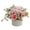 Blush Pink, variant on 1Pc 6.3" Mini Artificial Potted Flower, Classic White Faux Rose Hydrangea Centerpiece with Textured Ceramic Pot