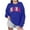 Blue, variant on Mama Sweatshirts Women MAMA Graphic Crewneck Sweatshirt Mom Gift Shirt Trendy Casual Long Sleeve Drop Shoulder Pullover Tops Black M