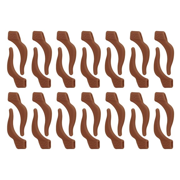 Uxcell 40x23mm Glasses Ear Grips Anti Slip Eyeglass Ear Hooks Eyeglass Slip Preventer Coffee 14 Pair