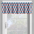 thumbnail image 4 of Ambesonne Fractal Valance & Curtain, Mosaic Geometric Art, 55"x24", Blue Red, 4 of 6