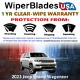 thumbnail image 2 of 2023 Jeep Grand Wagoneer Beam Wiper Blades Wipers w/1yr Warranty (Set of 3) w/Rear Wiper, 2 of 5