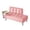 Pink, variant on GZXS 54" Velvet Upholstered Bench with Cushioned Backrest and 360° Rotating Side Table, Modern 2-Seater Sofa Bench for Bedroom, Living Room, Beige