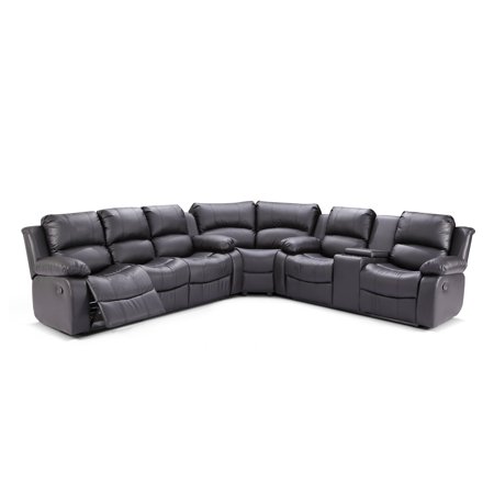 United Furniture Express Madison Bonded Leather Reclining Sectional United Furniture Express Madison Bonded Leather Reclining Sectional Sofa Set With Drop Down Table