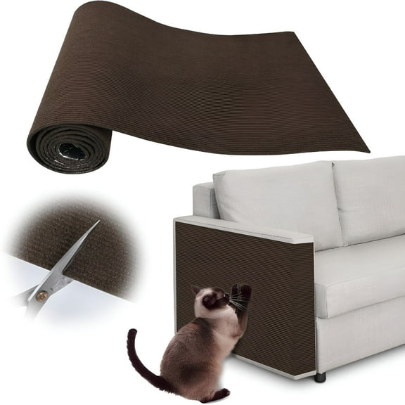 LAMIRO Cat Scratch Furniture Protector, 15.75" x 78.74" Couch Protector from Cat Claws, DIY Cat Couch Protector for Leather, Wood, Textile Fabrics