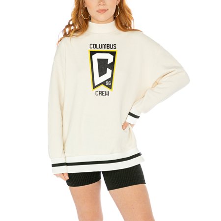 Women's Gameday Couture White Columbus Crew Mock Neck Force Pullover Sweatshirt