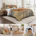 thumbnail image 6 of Quilts Twin Size Bedding Set, Country Horses Lightweight Quilted Comforter, Wildlife Pastoral Forest Grassland Soft Reversible Bedspread Coverlet with Pillow Covers for All Season, 68" x 86", 6 of 9